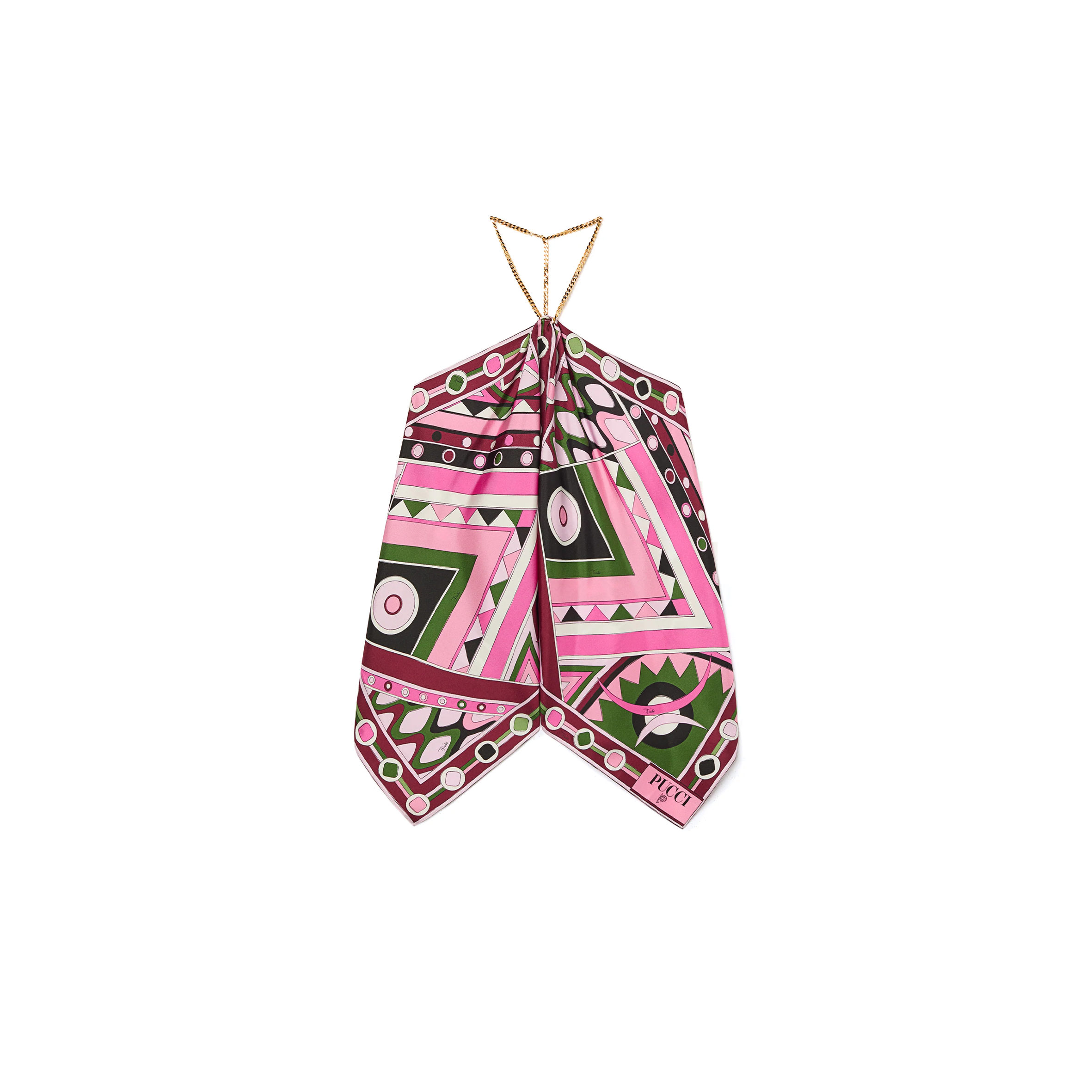 PUCCI VIVARA PRINT SLEEVELESS SILK TOP 5URM315U817P25